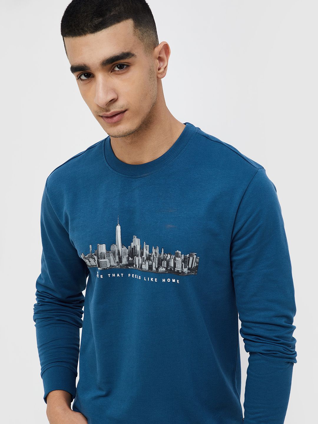 

Fame Forever by Lifestyle Men Printed Sweatshirt, Blue