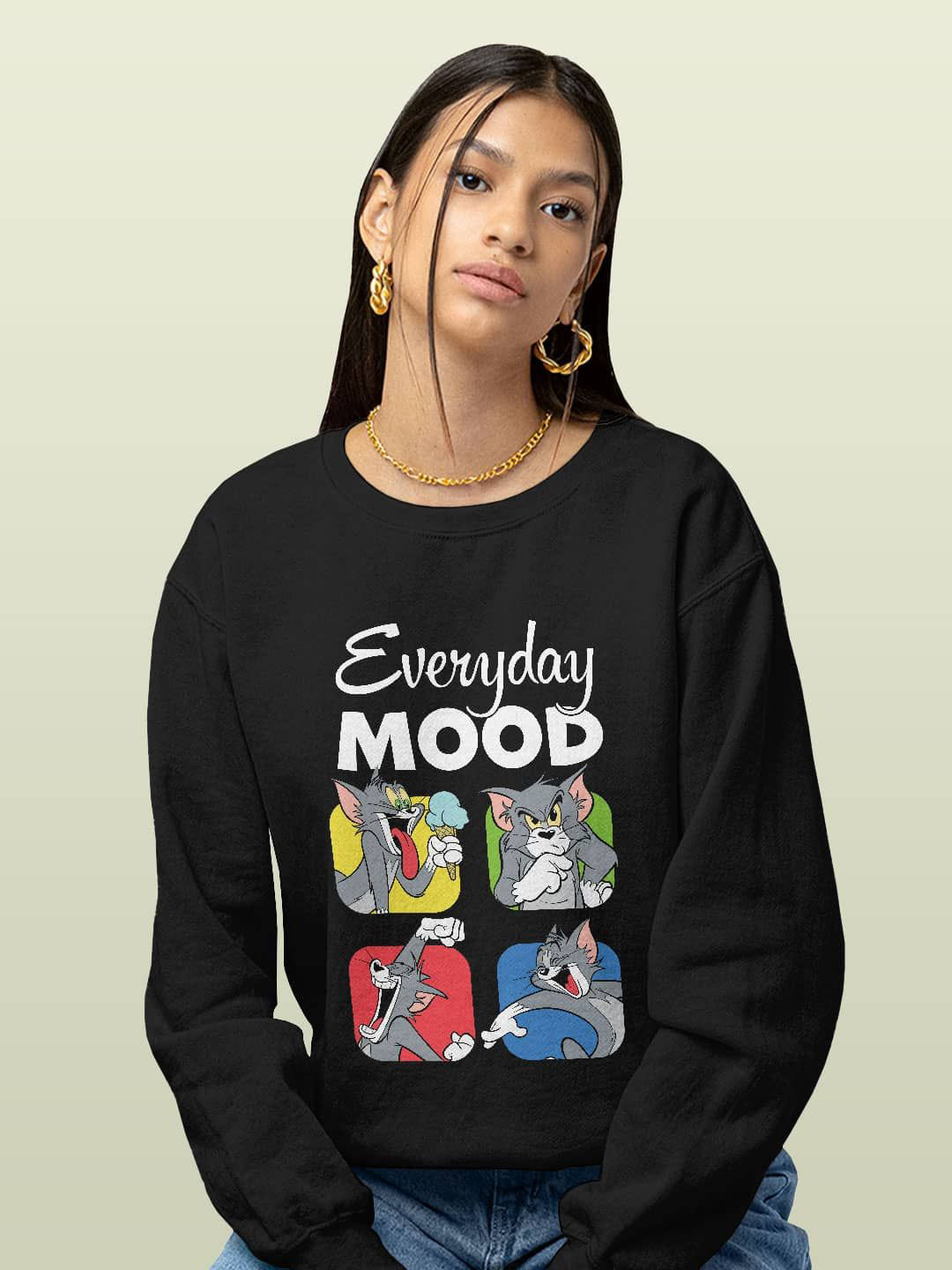 

macmerise Men Printed Sweatshirt, Black