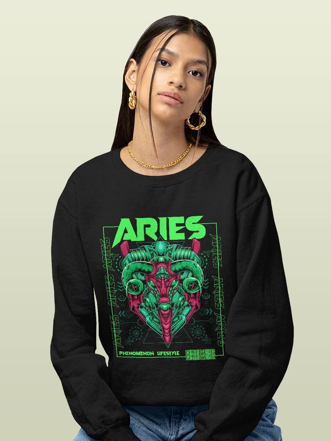 

macmerise Men Printed Sweatshirt, Black