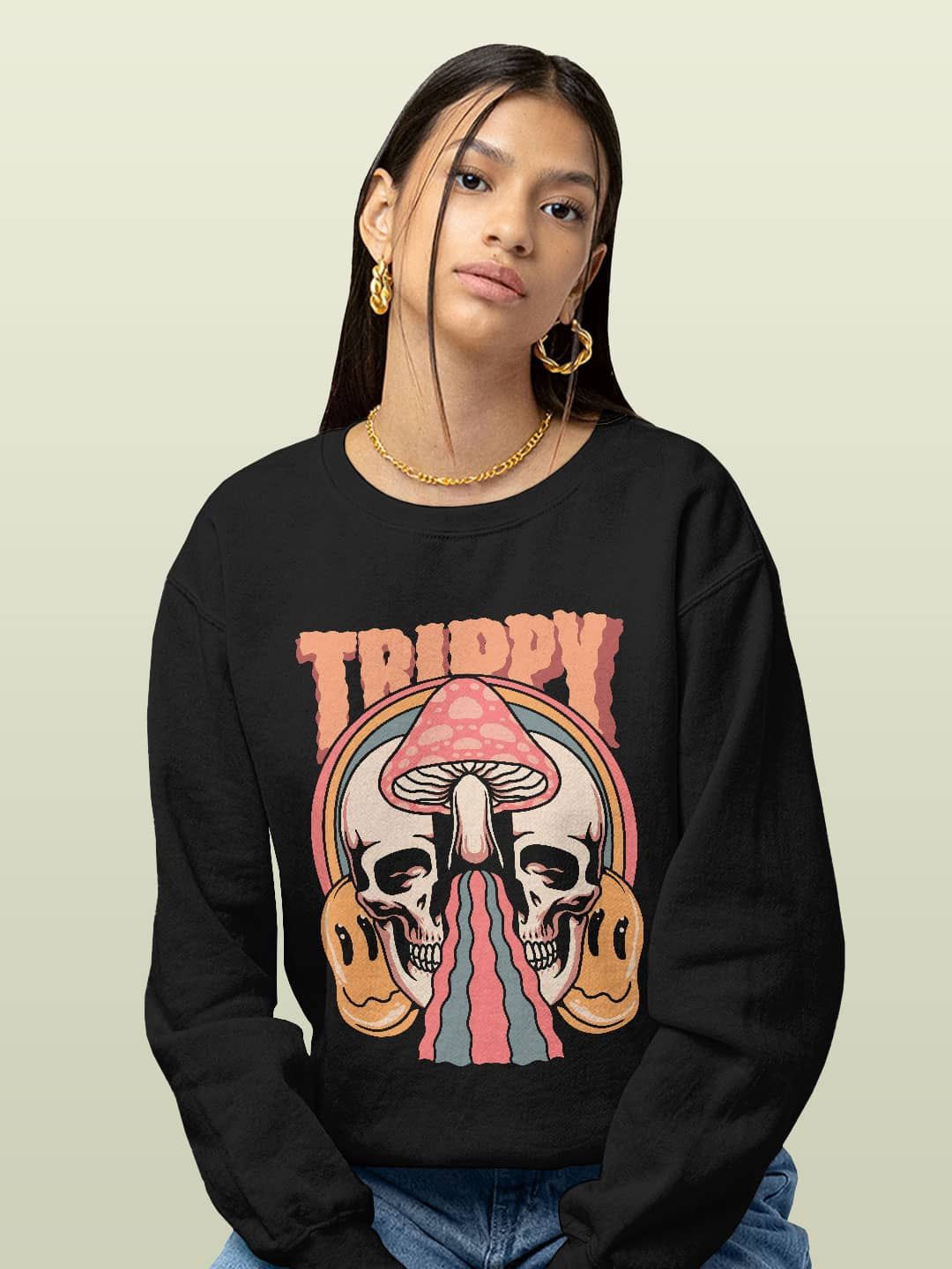 

macmerise Men Printed Sweatshirt, Black