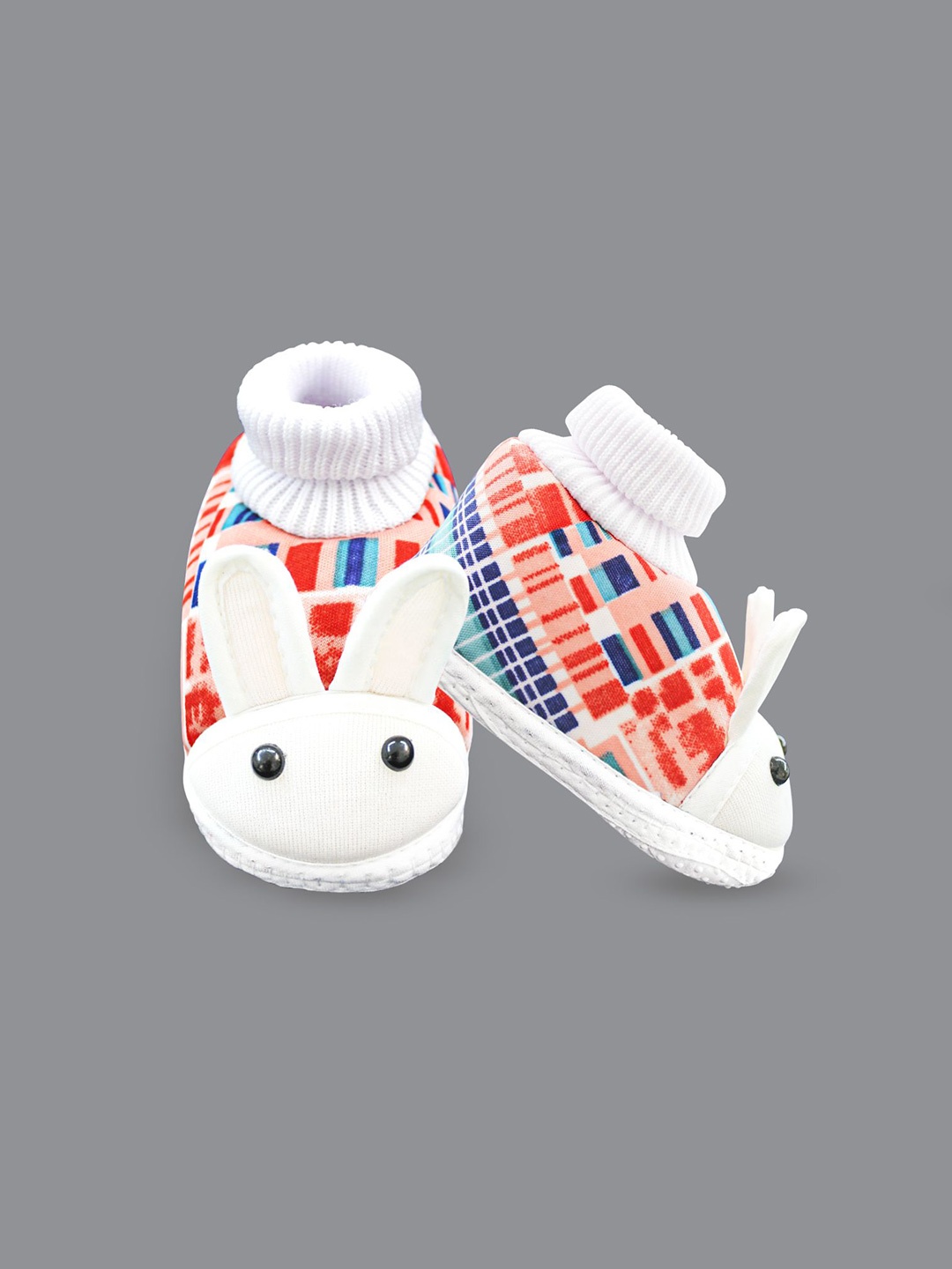 

Born Babies Unisex Kids Cotton Booties, Red
