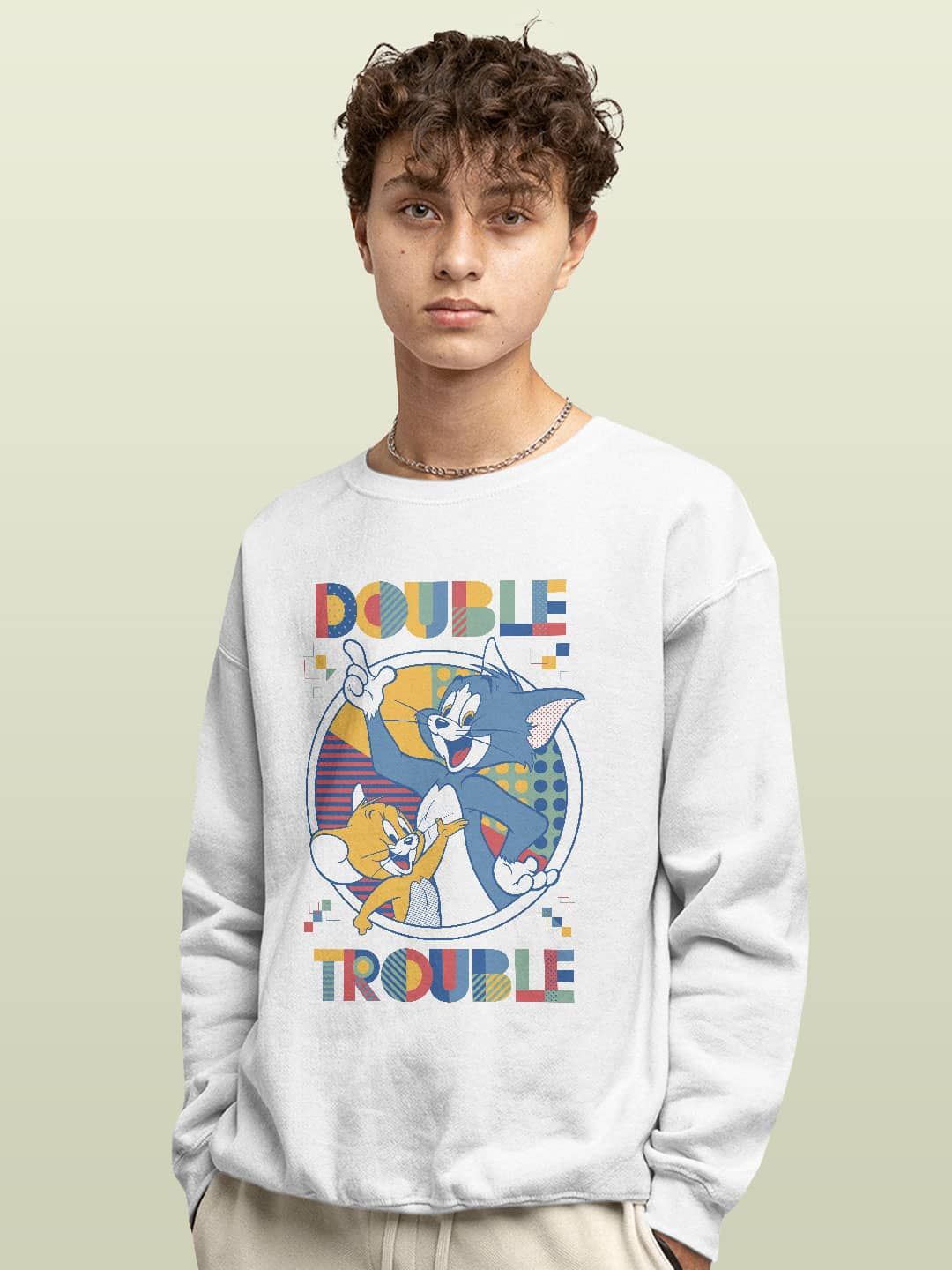 

macmerise Men Printed Sweatshirt, White
