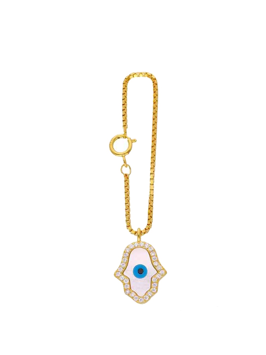 

KAI JEWEL Gold-Plated Stone Studded Zircon Watch Charm