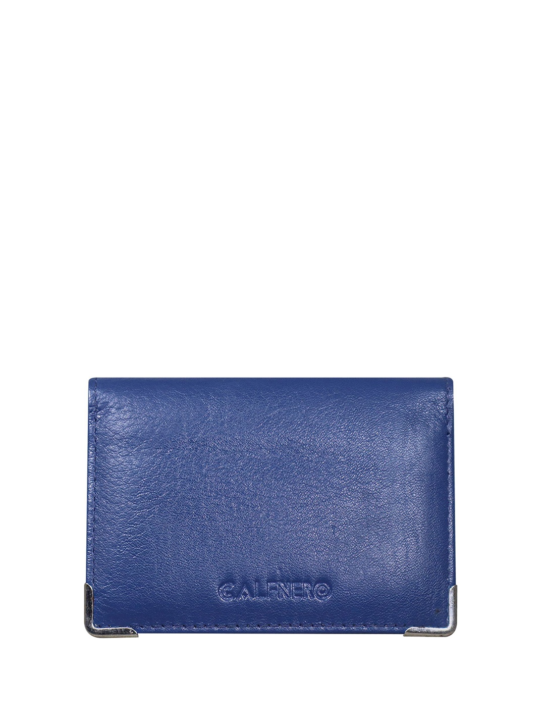 

CALFNERO Unisex Leather Card Holder, Navy blue