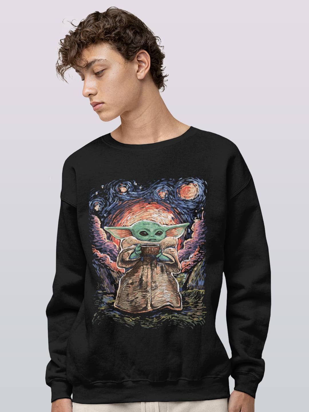 

macmerise Men Printed Sweatshirt, Black