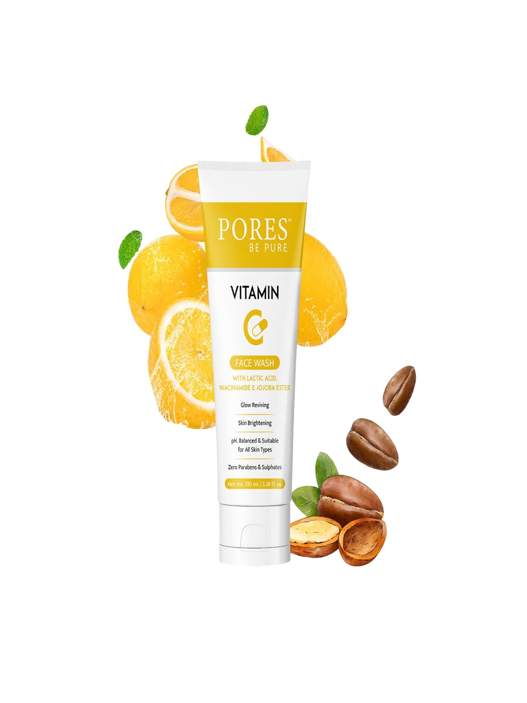 

PORES Be Pure Vitamin C Face Wash For Dark Spots - 100ml, White