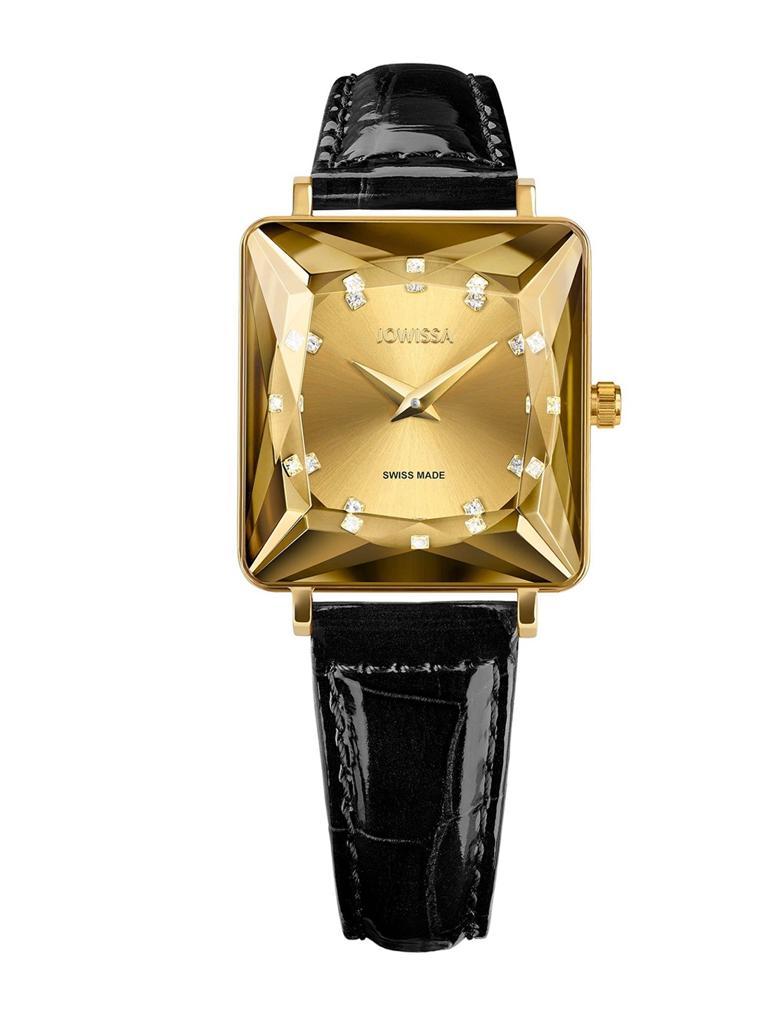

JOWISSA Women Swiss Made Facet Princess Quartz Dial Analog Watch J8.094.M, Black