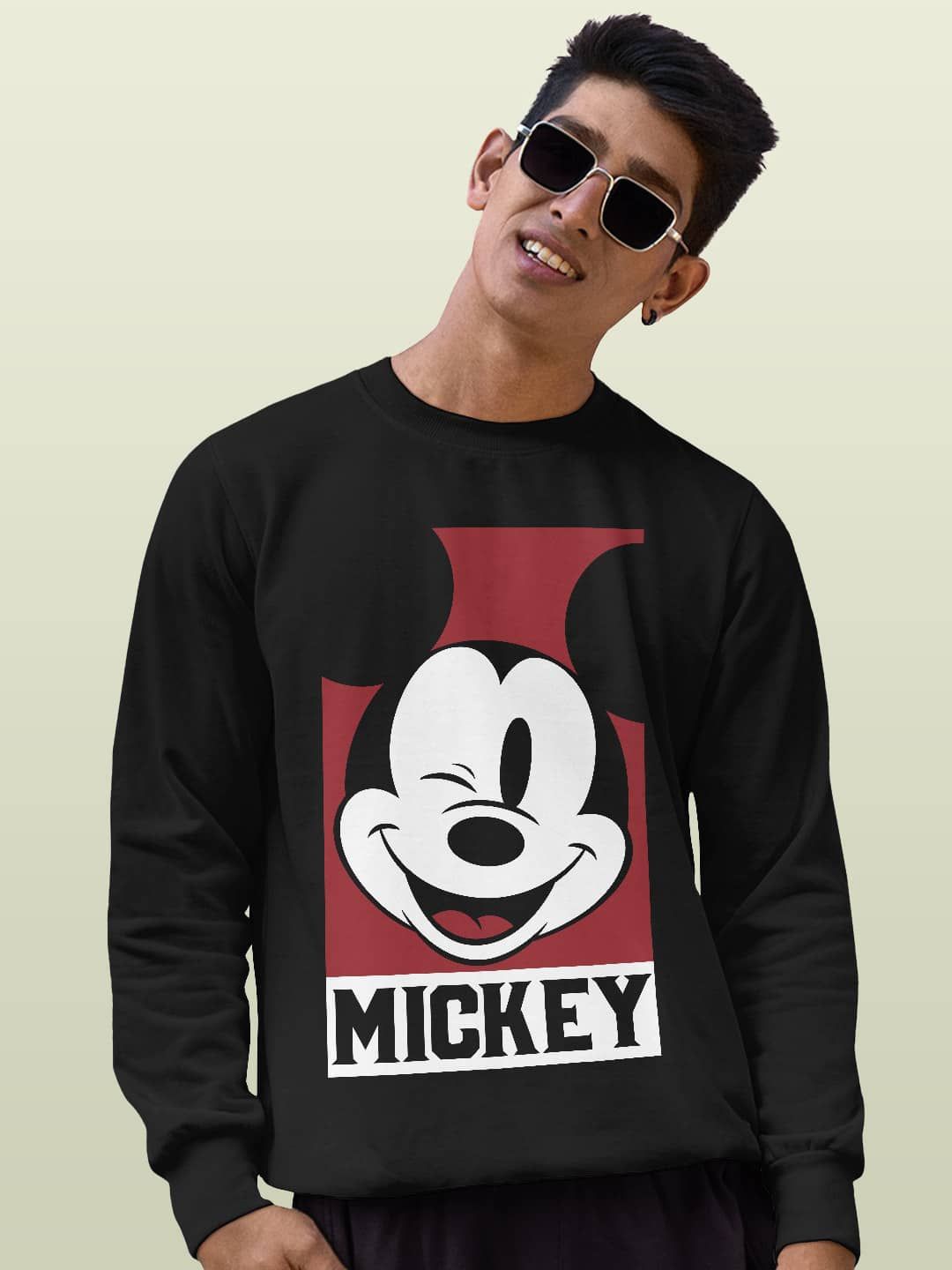 

macmerise Men Printed Sweatshirt, Black