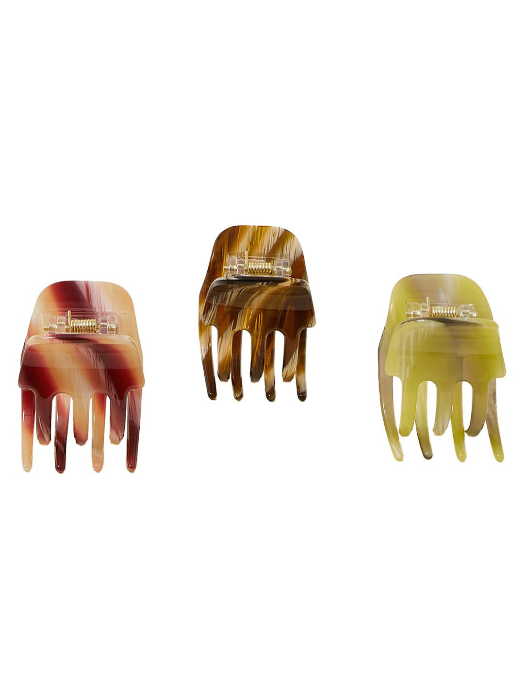 

Accessorize Women Set of 3 Claw Clip, Green