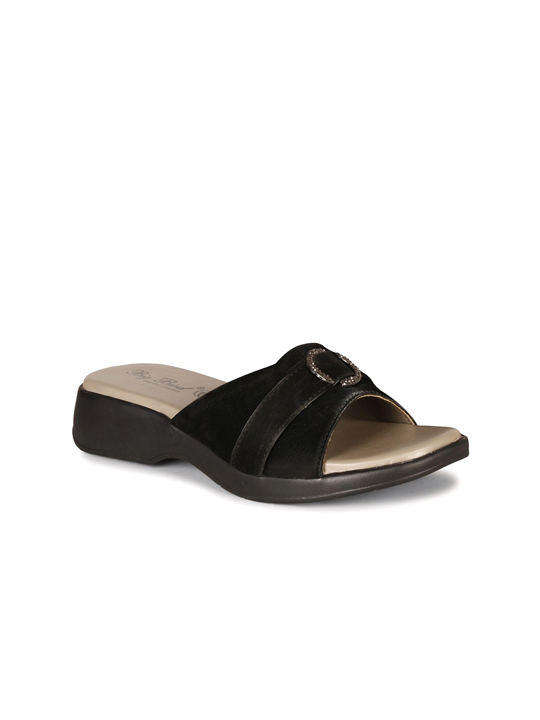 

BIG BIRD Women PU Wedge Sandals, Black