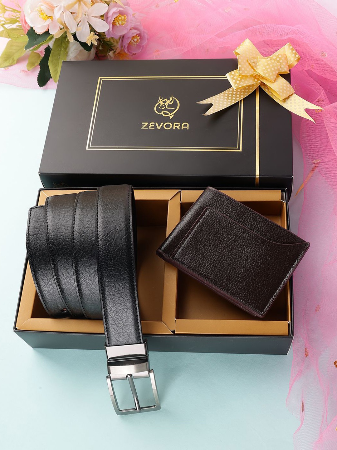 

ZEVORA Men Accessory Gift Set of, Black