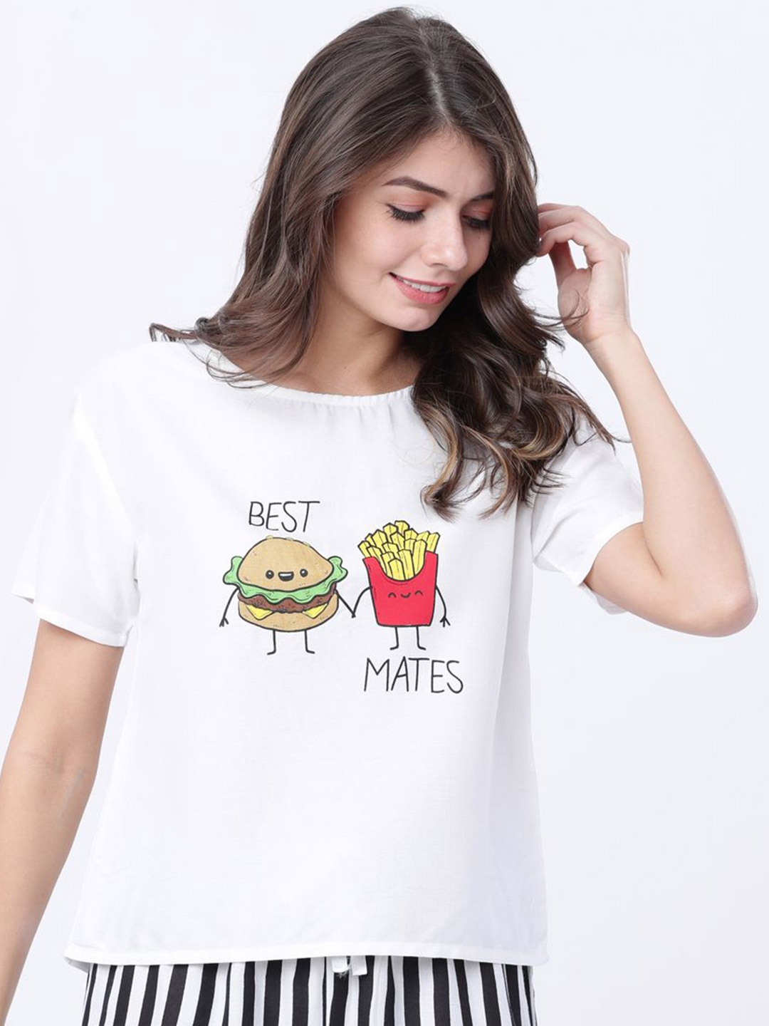 

Tokyo Talkies Print Top, White