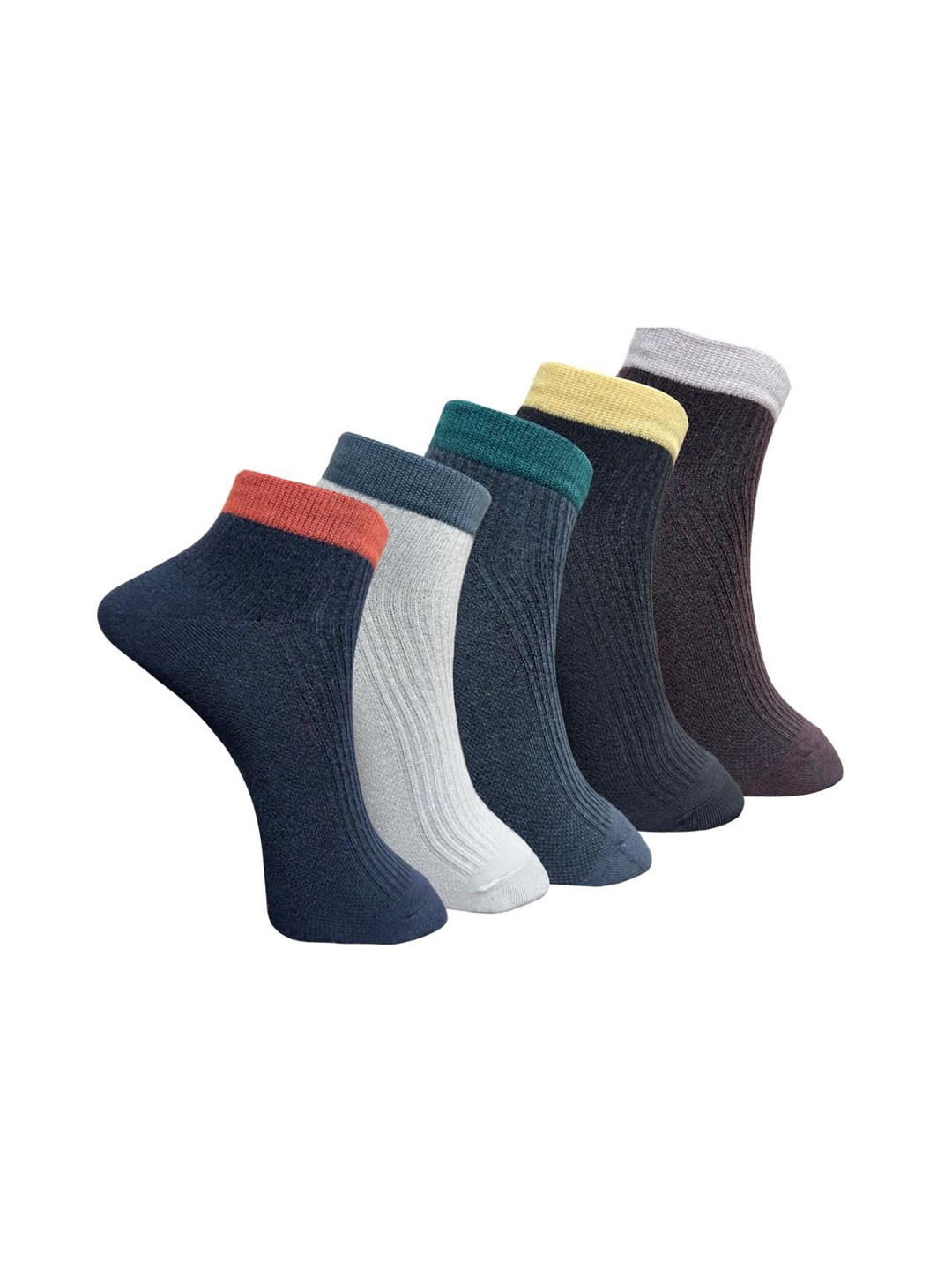 

The Roadster Lifestyle Co Pack Of 5 Patterned Ankle Length Socks, Green