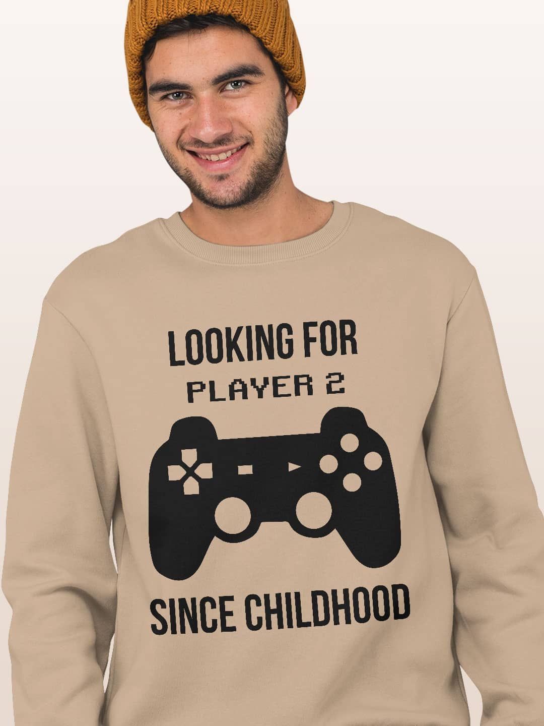 

macmerise Men Printed Sweatshirt, Beige