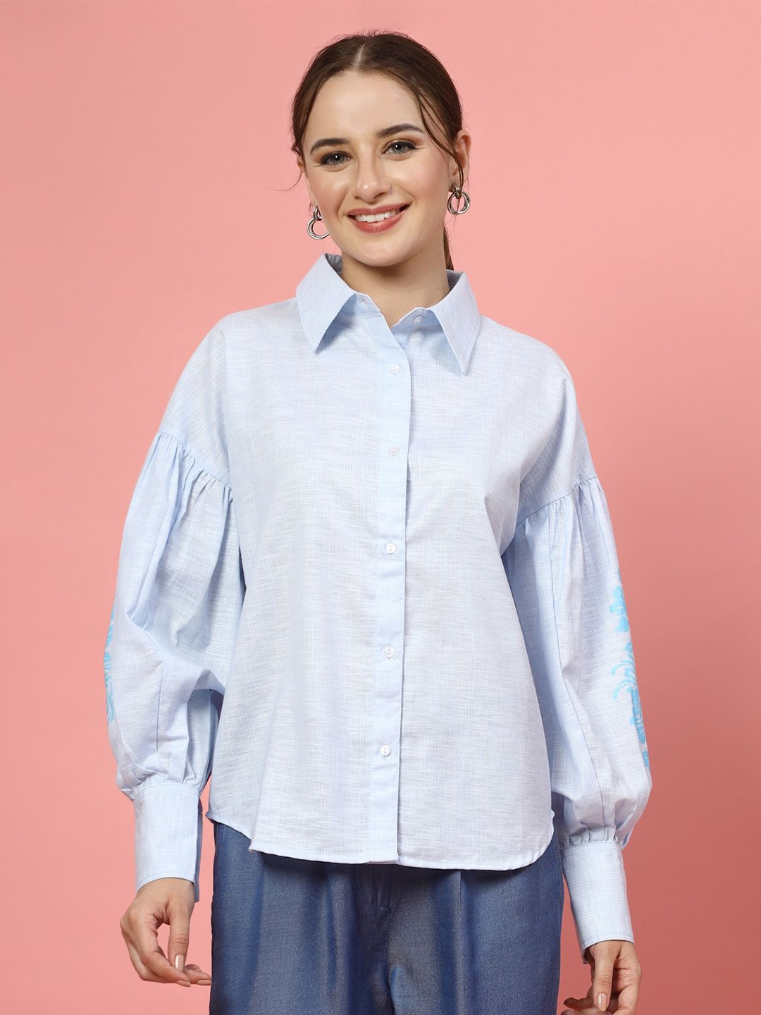 plusS Women Opaque Casual Shirt