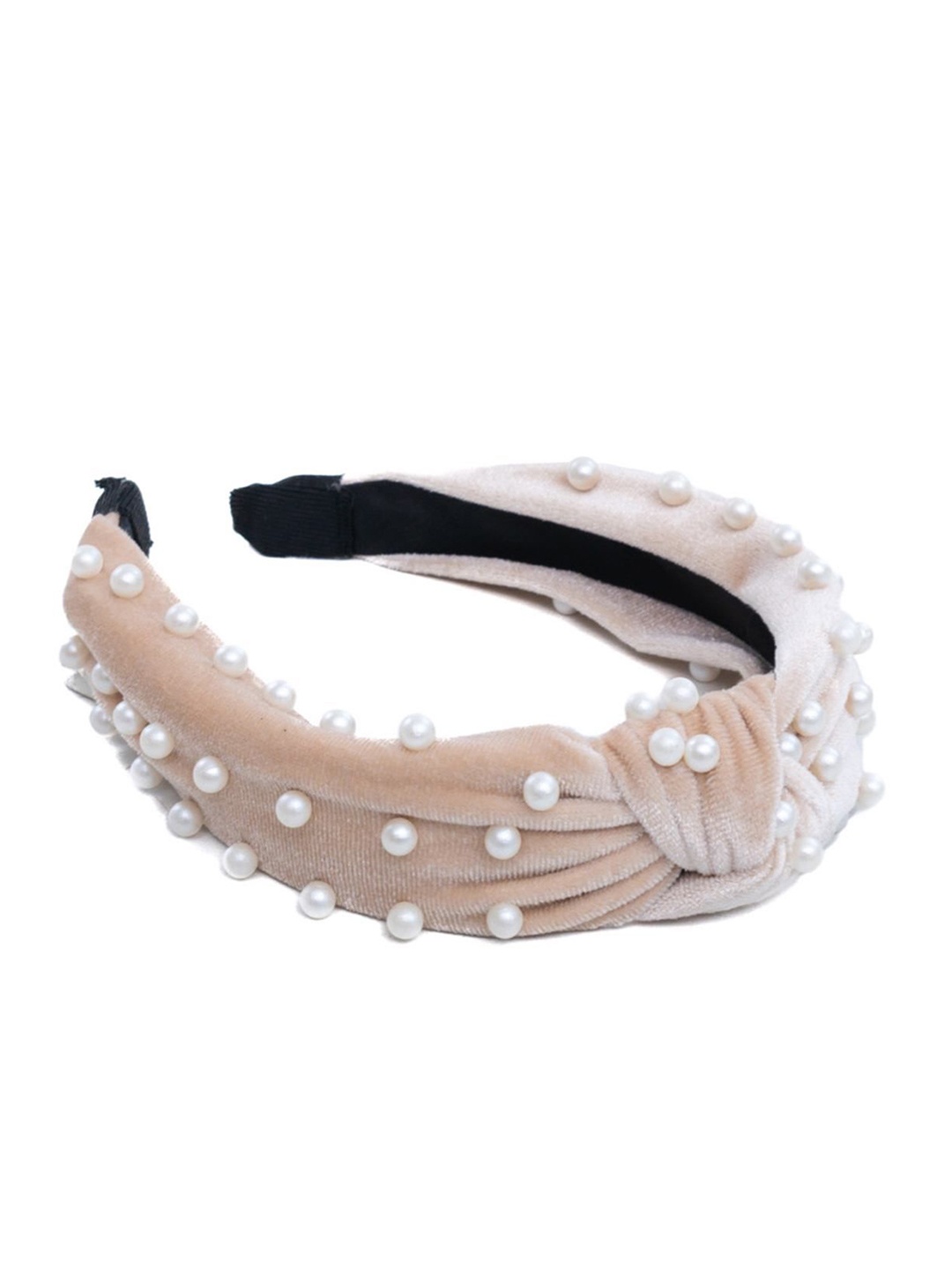 

One Friday Girls Beaded Hairband, Beige