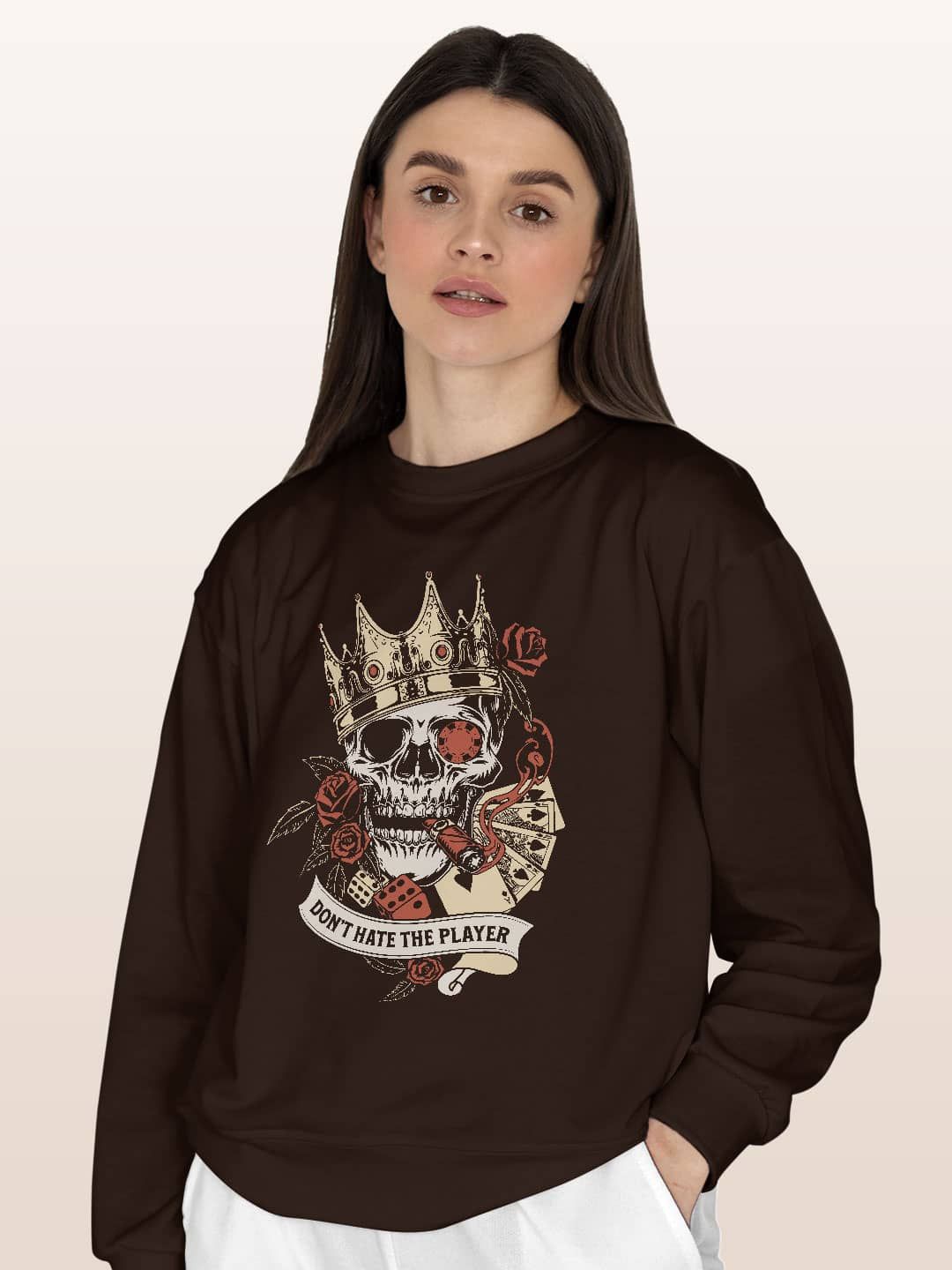 

macmerise Men Printed Sweatshirt, Brown