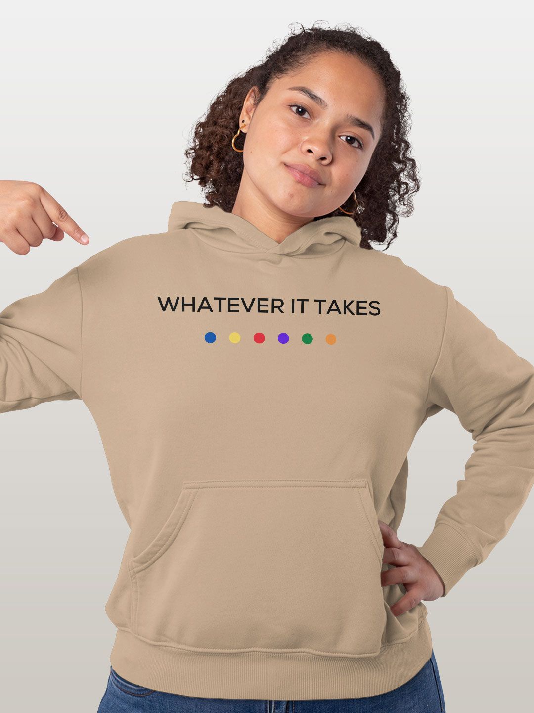 

macmerise Women Hooded Sweatshirt, Beige