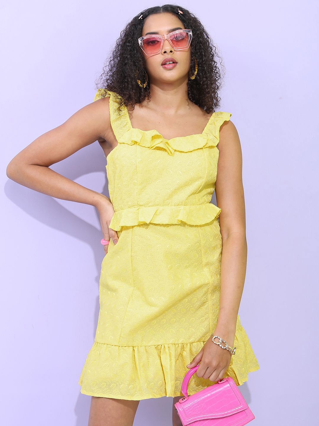 

Tokyo Talkies Rufflles Fit And Flare Dress, Yellow