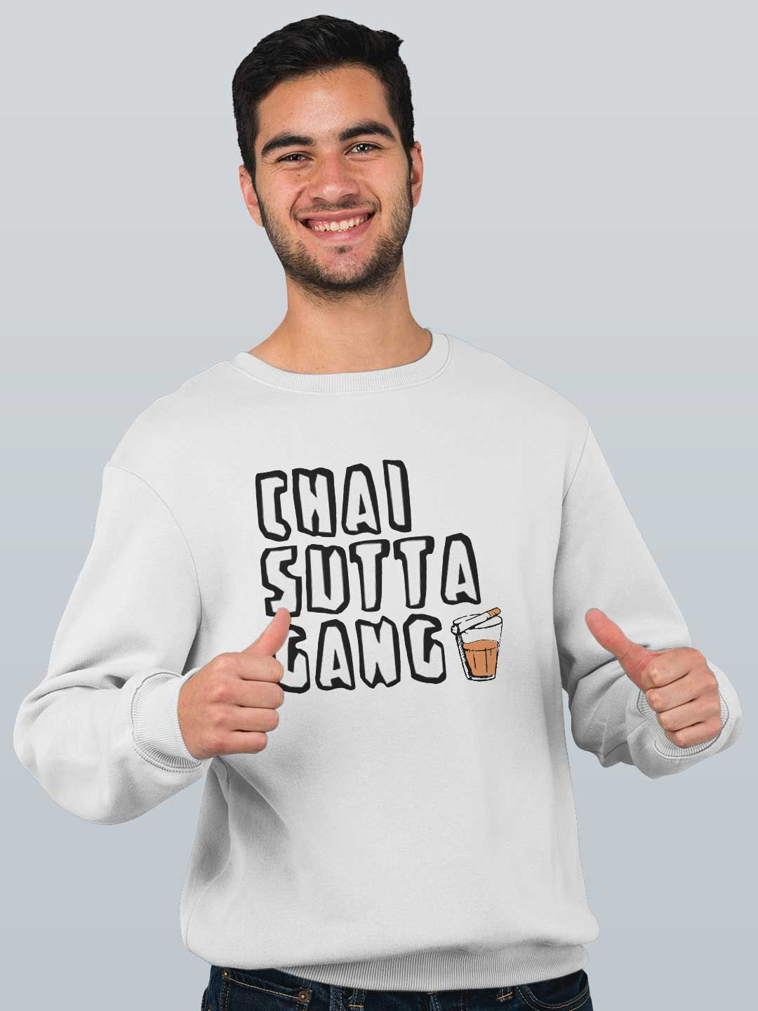 

macmerise Men Printed Sweatshirt, White
