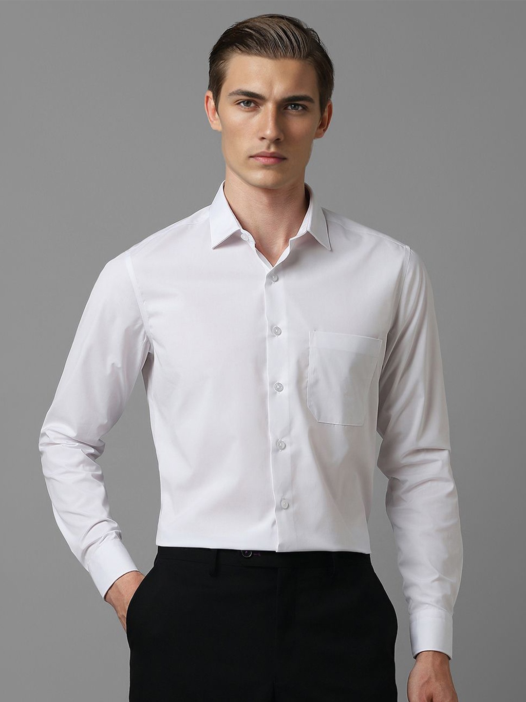

Louis Philippe Men Slim Fit Opaque Formal Shirt, White