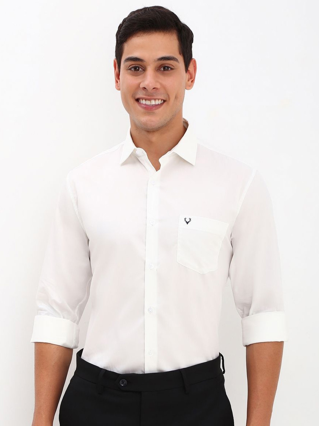 

Allen Solly Men Slim Fit Opaque Formal Shirt, White