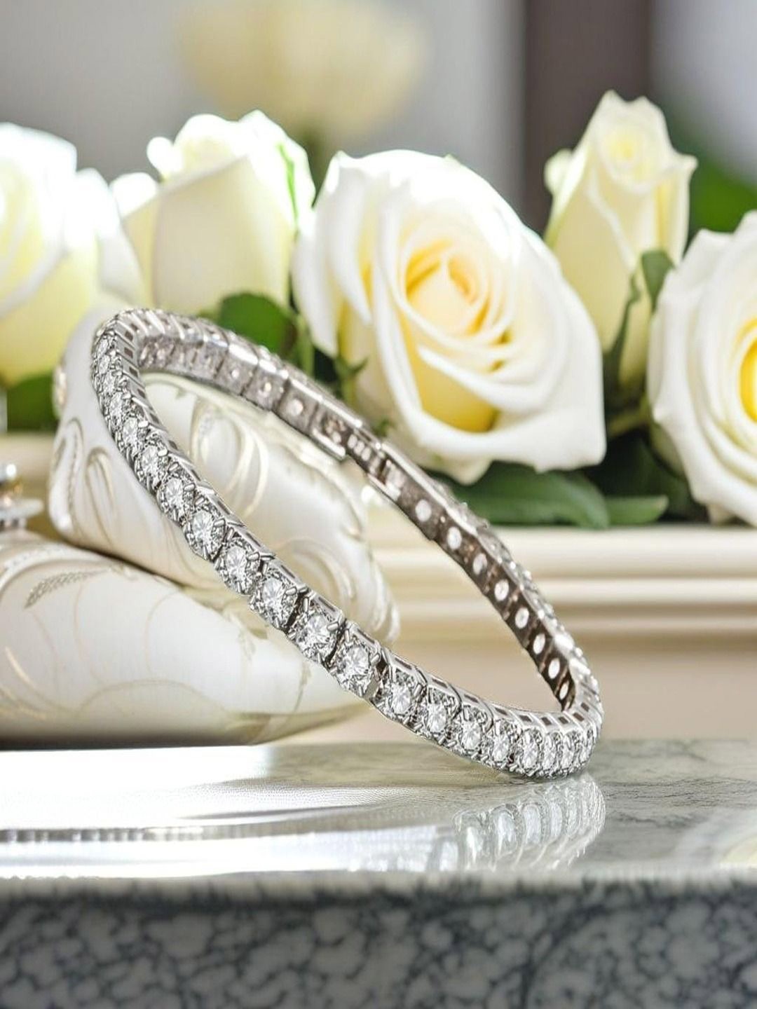 

UNIVERSITY TRENDZ Silver-Plated Crystals Antique Wraparound Bracelet