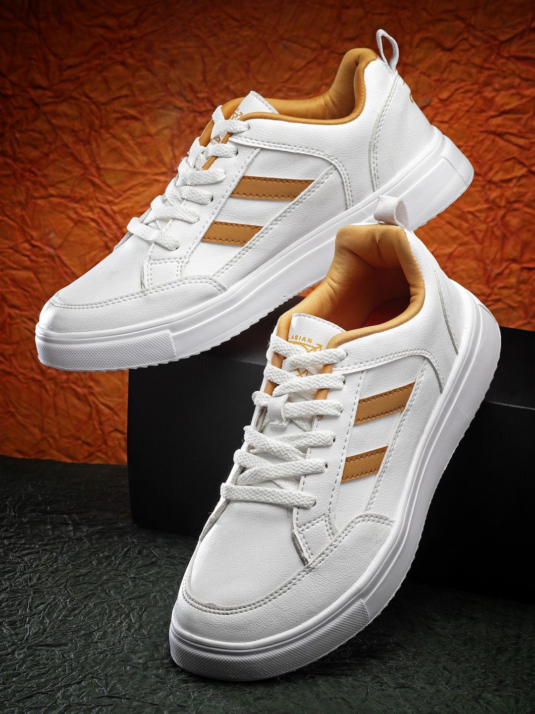 

ASIAN Men Colourblocked Lace-Ups Sneakers, White