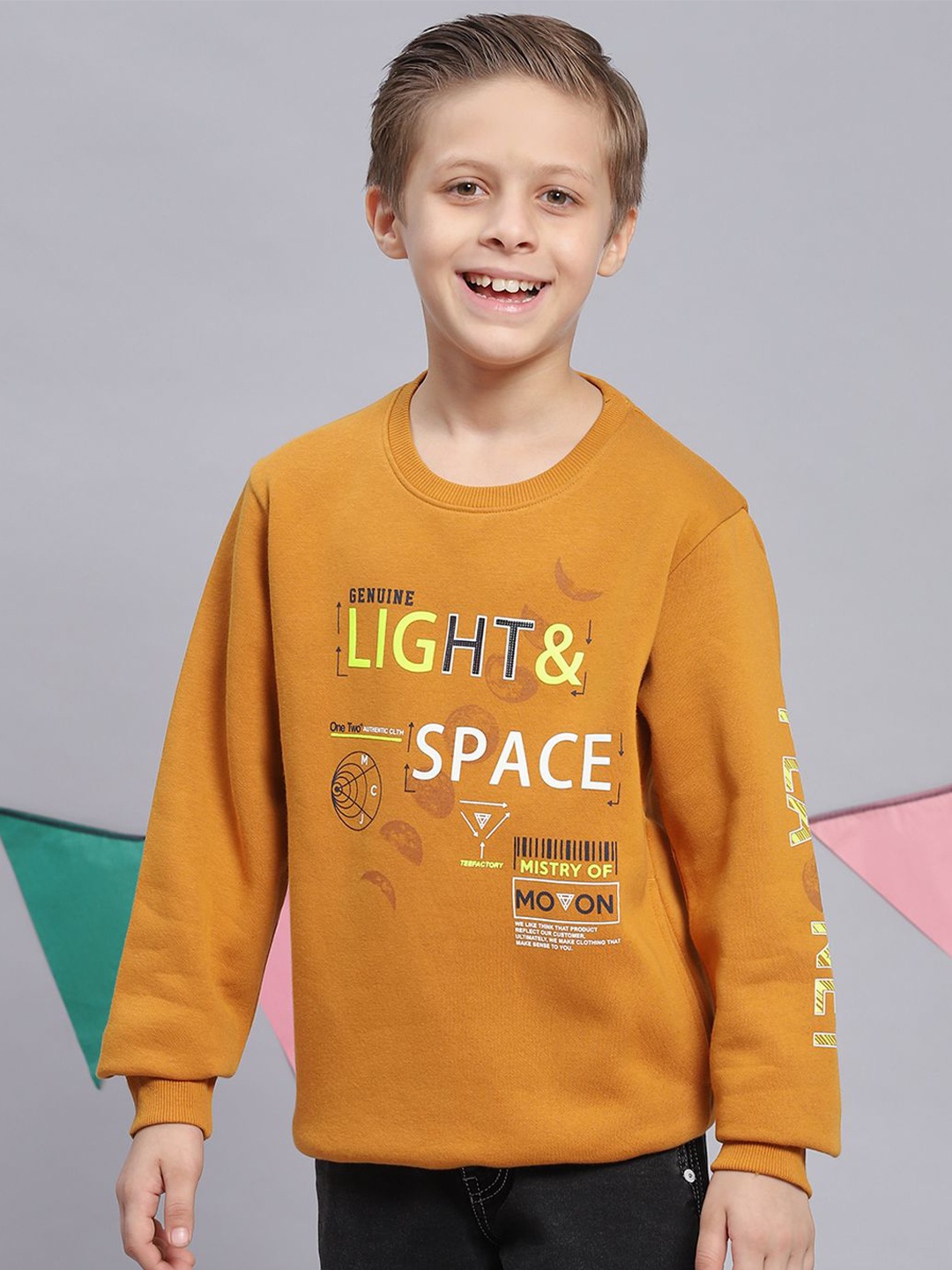 

Monte Carlo Boys Printed Sweatshirt, Mustard