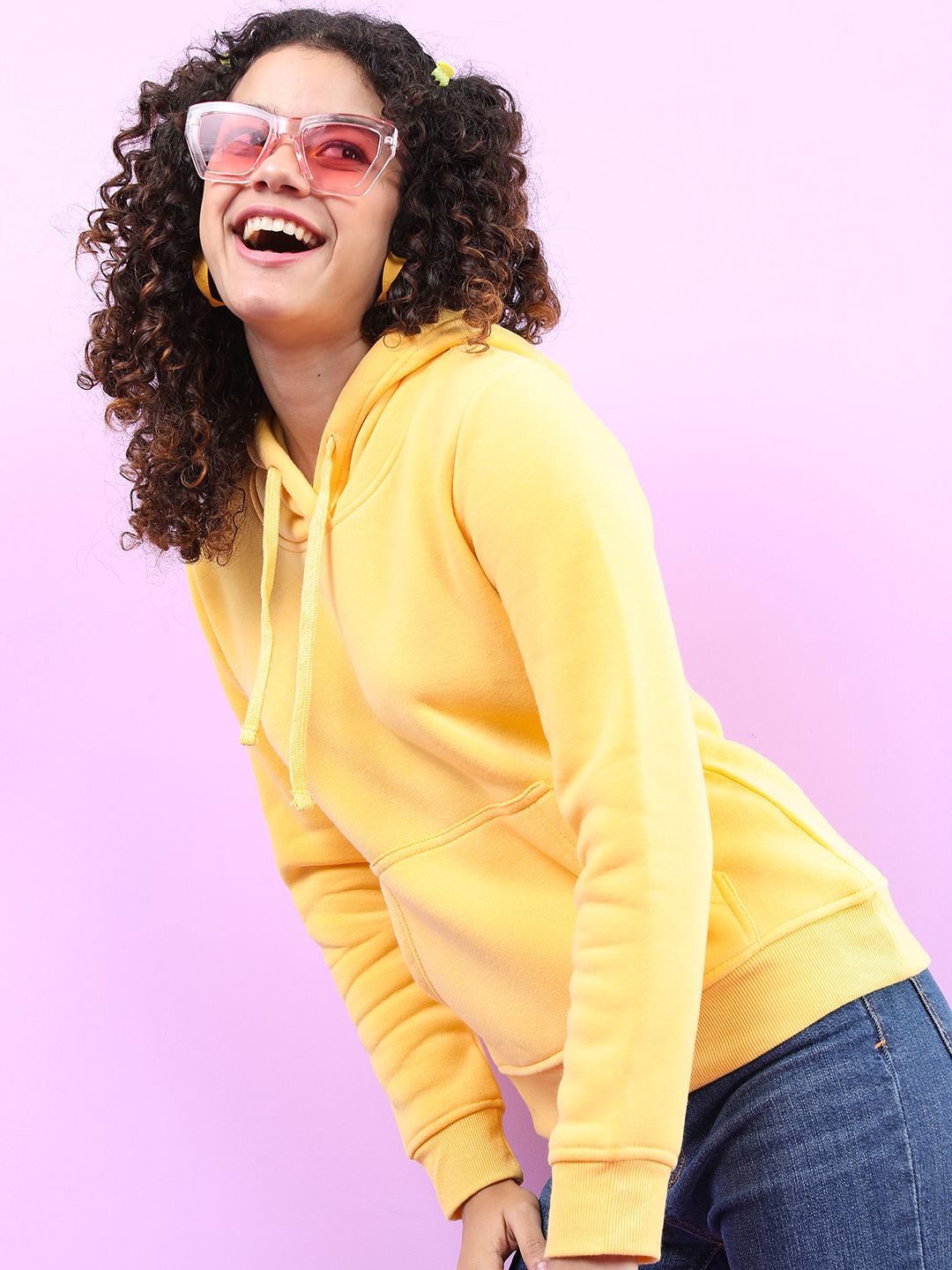 

Tokyo Talkies Women Hooded Sweatshirt, Yellow