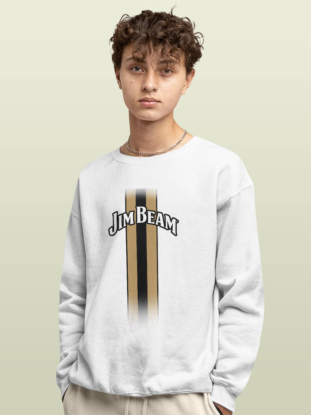 

macmerise Men Printed Sweatshirt, White