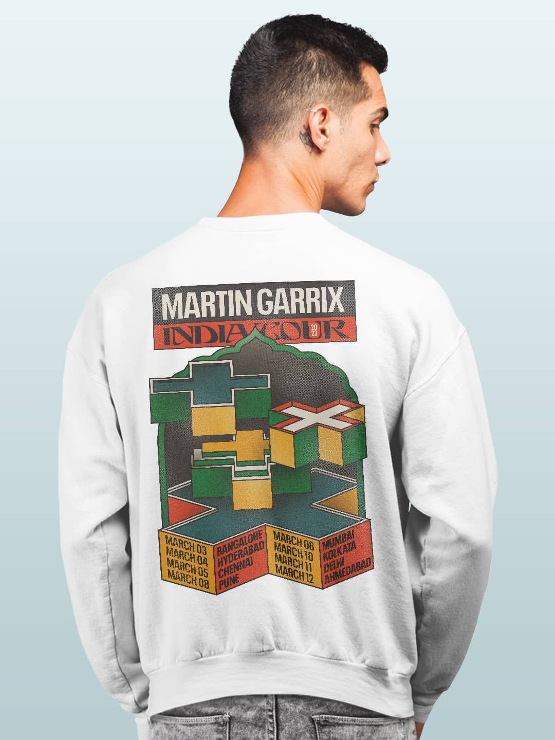 

macmerise Men Printed Sweatshirt, White
