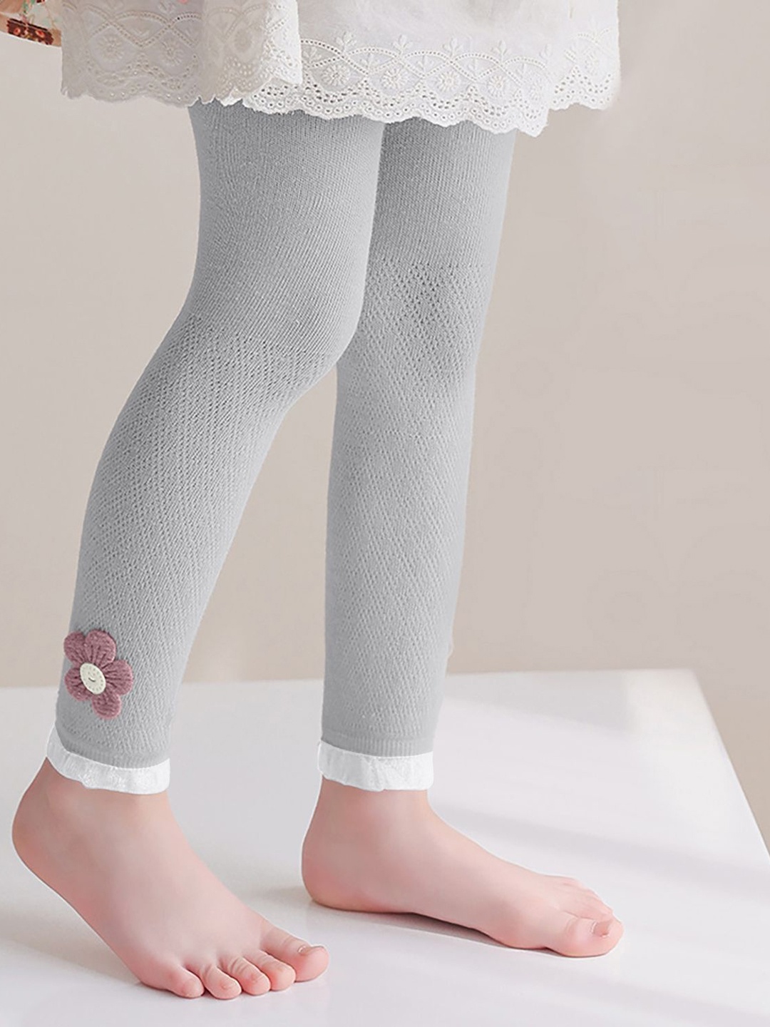 

SYGA Girls Pantyhose Ankle-Length Leggings, Grey