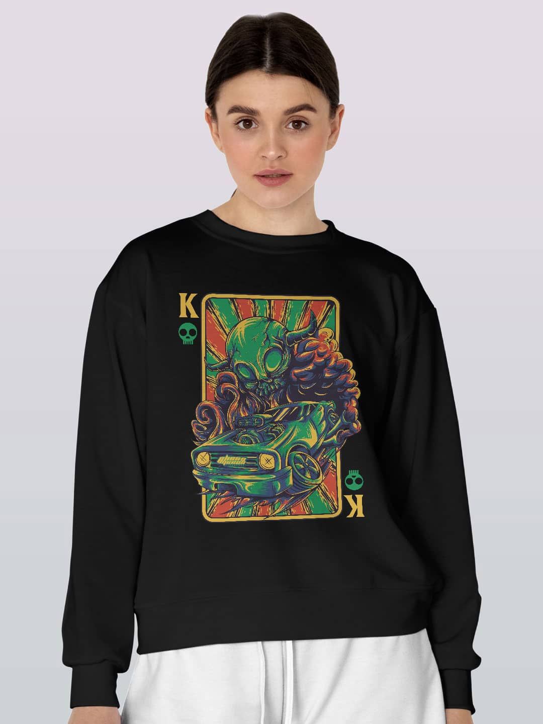 

macmerise Men Printed Sweatshirt, Black