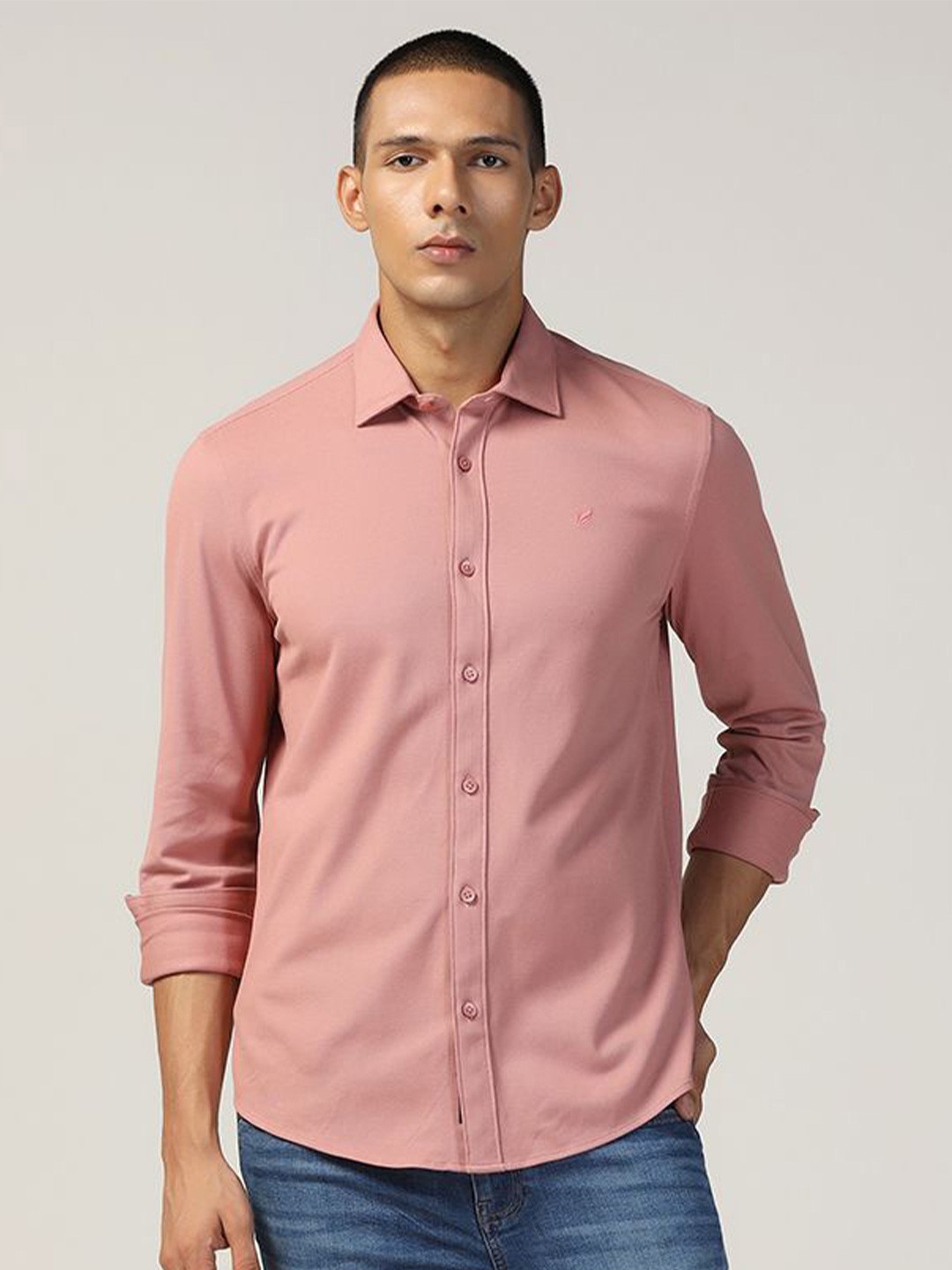 

Blackberrys Men Slim Fit Opaque Casual Shirt, Pink