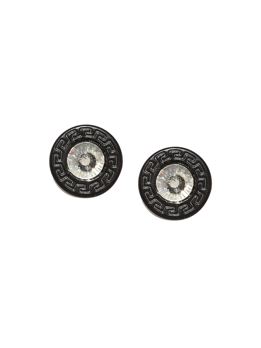 

KRENOZ Stainless Steel Cubic Zirconia Classic Studs, Black