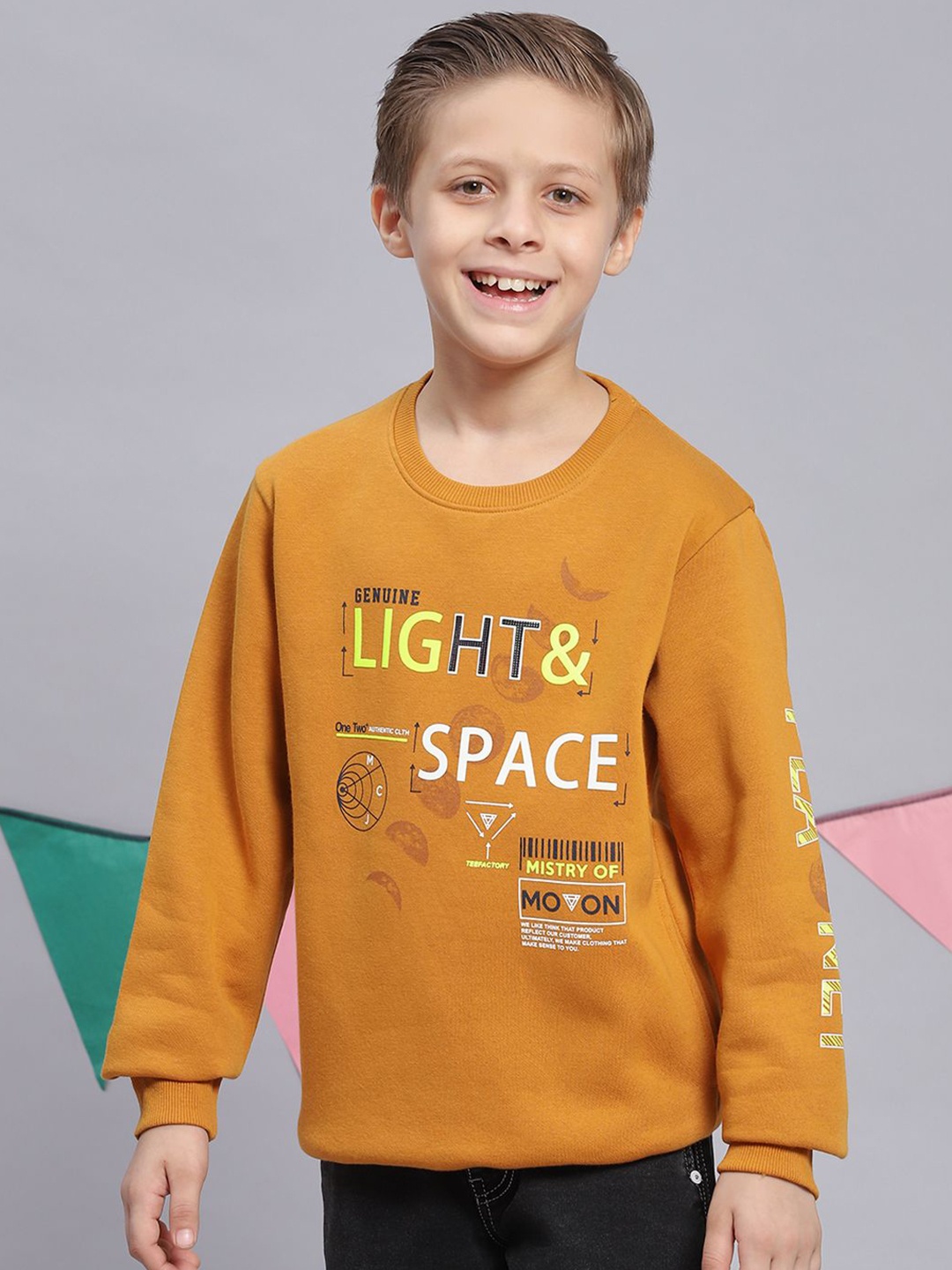 

Monte Carlo Boys Printed Sweatshirt, Mustard