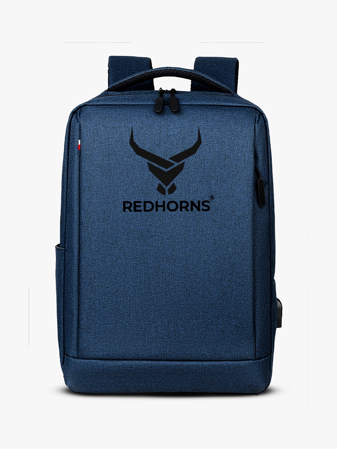 

REDHORNS Unisex Backpack with USB Charging Port, Blue