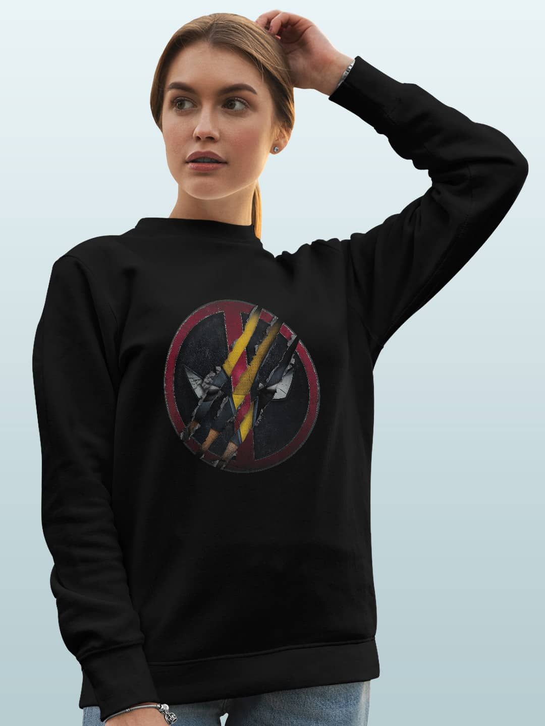 

macmerise Men Printed Sweatshirt, Black