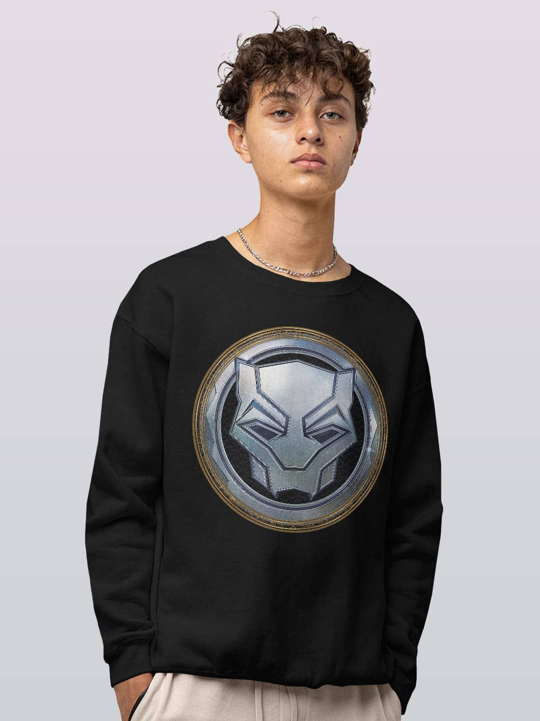 

macmerise Men Printed Sweatshirt, Black