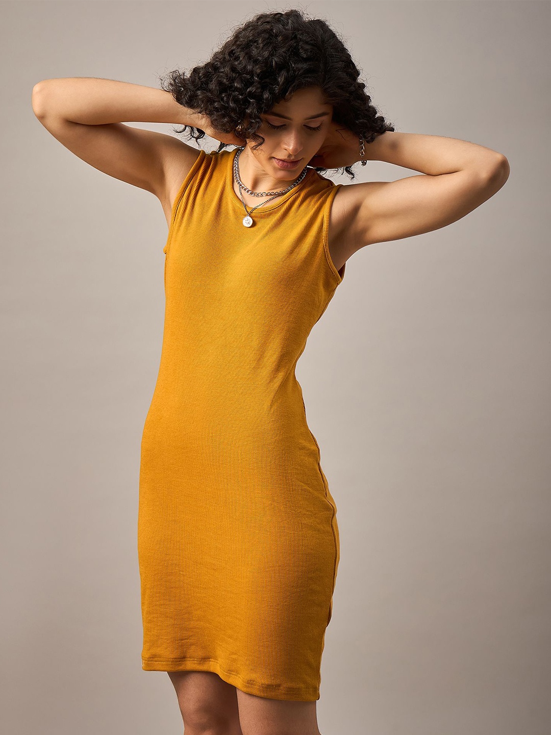 

The Roadster Lifestyle Co Sleeveless Sheath Dress, Yellow