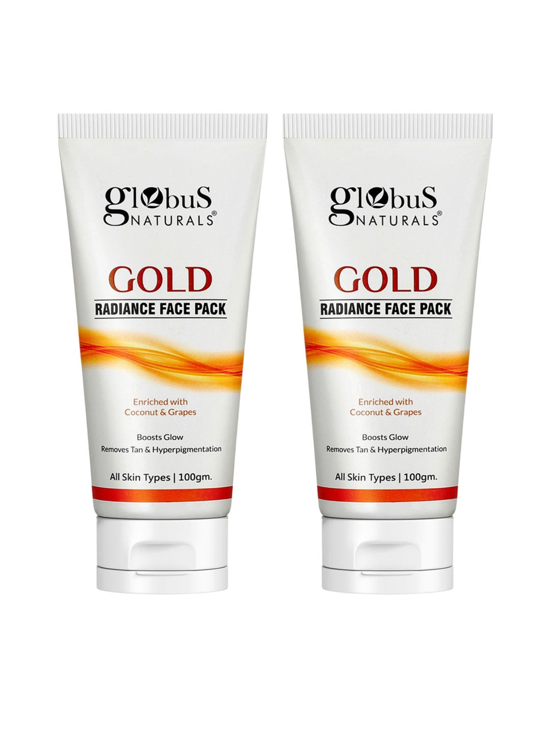 

Globus naturals Set Of 2 Gold Radiance Brightening Face Pack With Coconut 100g Each, White