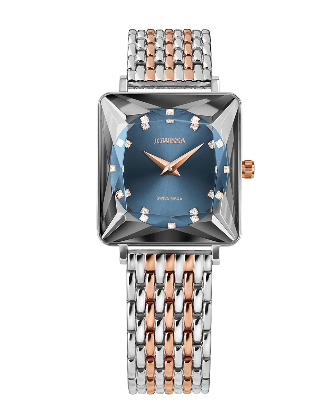 

JOWISSA Women Swiss Made Facet Princess Quartz Dial Analog Watch J8.781.M, Silver