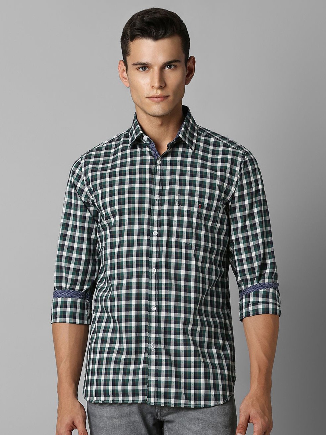 

Louis Philippe Sport Men Slim Fit Opaque Checked Casual Shirt, Multi