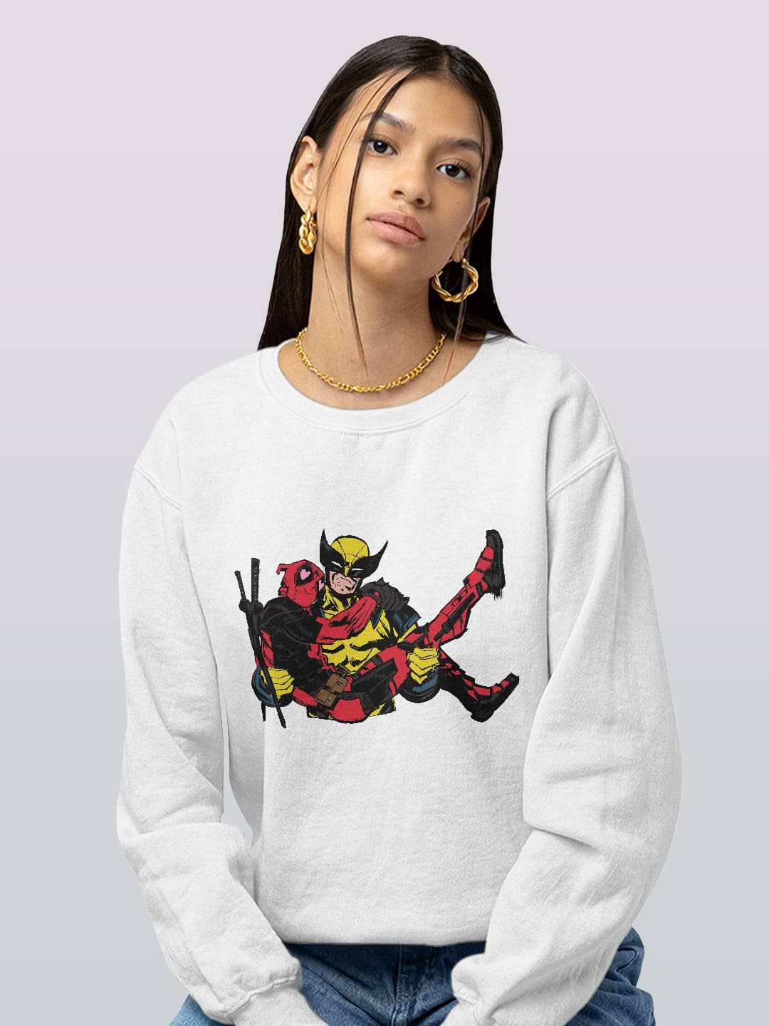 

macmerise Men Printed Sweatshirt, White
