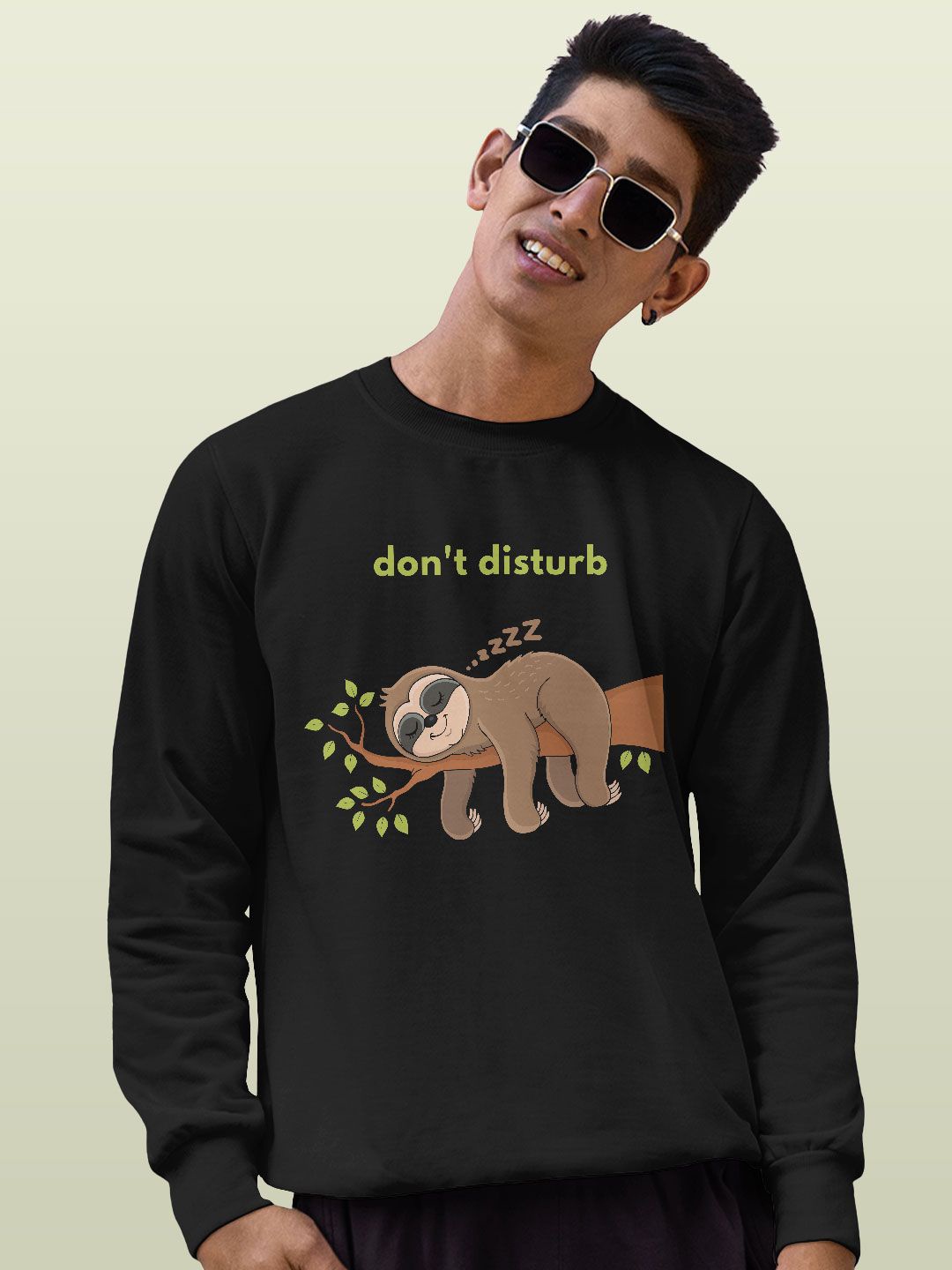 

macmerise Men Printed Sweatshirt, Black