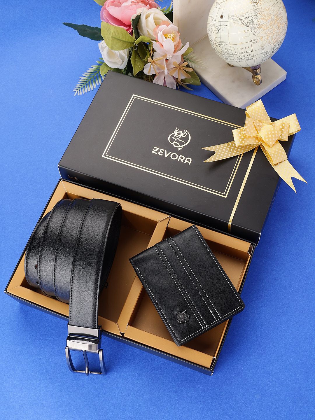 

ZEVORA Men Accessory Gift Set of, Black