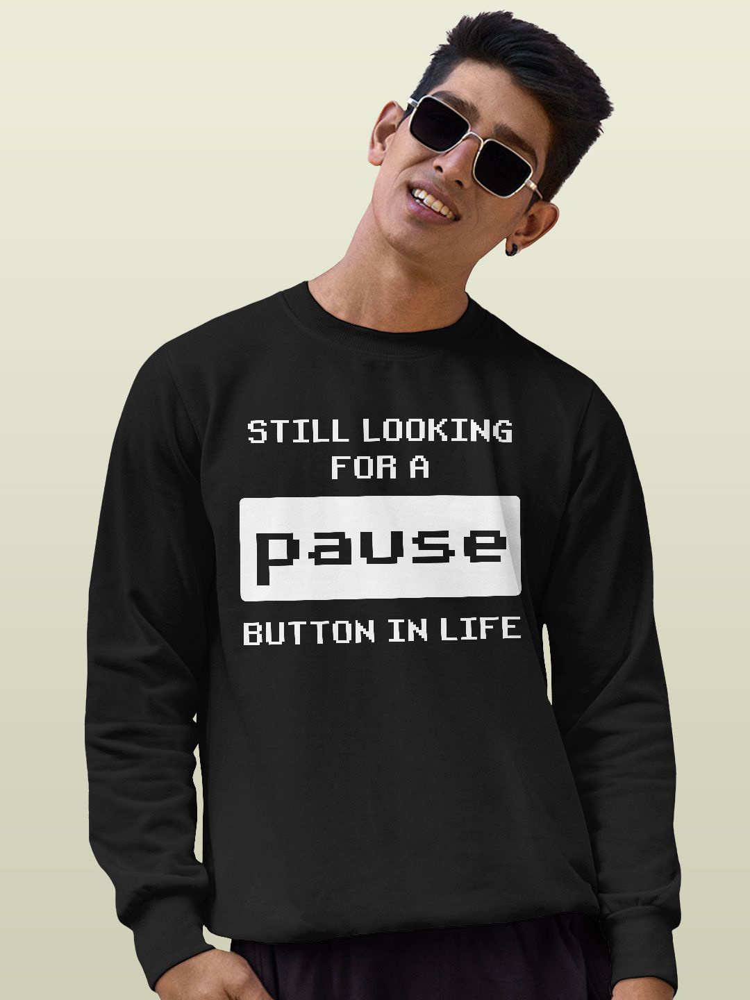 

macmerise Men Printed Sweatshirt, Black