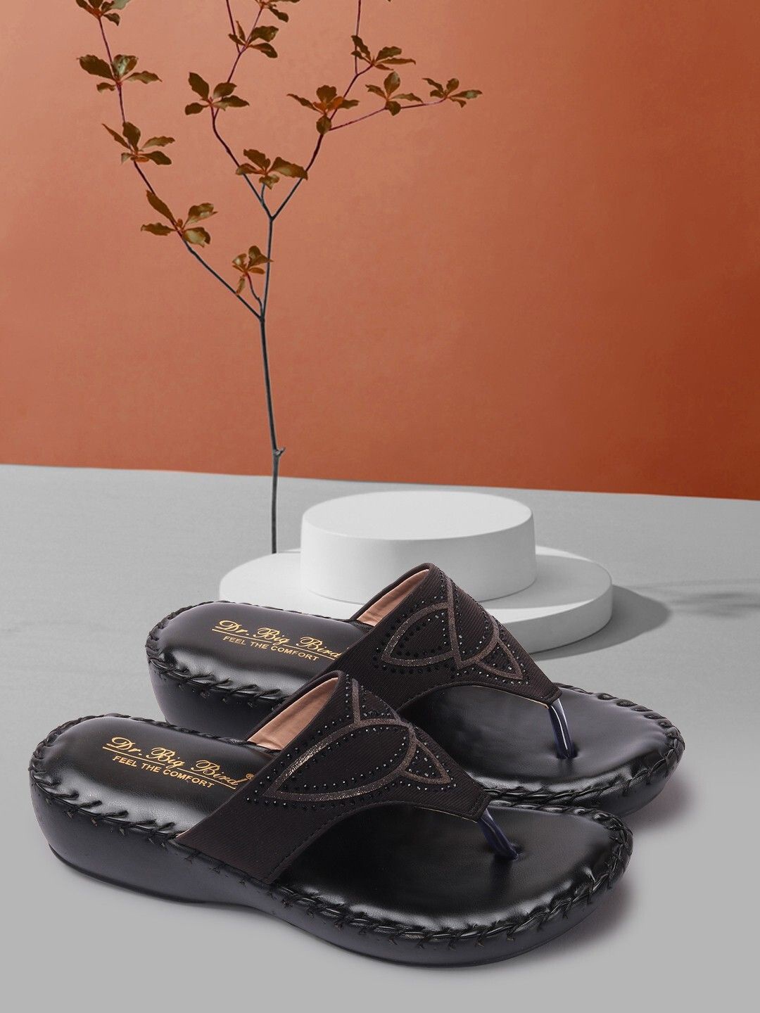 

BIG BIRD Embellished Wedge Heels for Women, Black