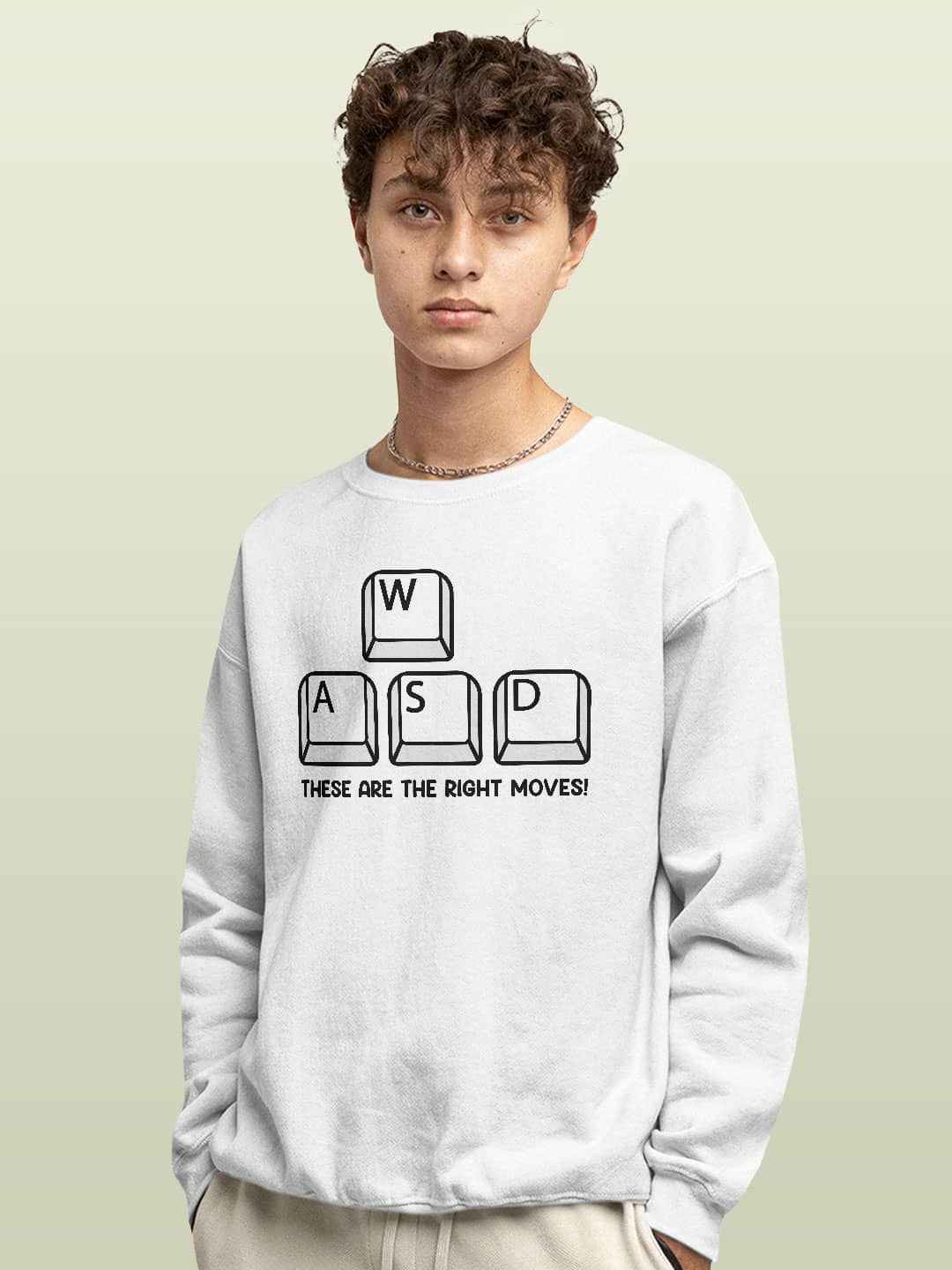 

macmerise Men Printed Sweatshirt, White